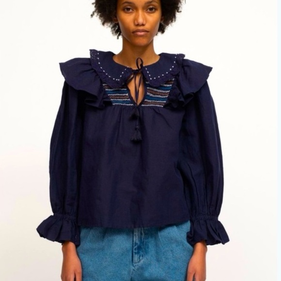Sea New York Tops - Sea New York Luna Linen Blouse long Sleeve